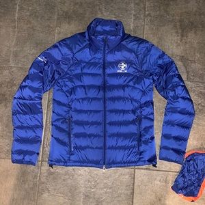 Women’s Ralph Lauren RLX royal blue down packable puffer jacket size Small